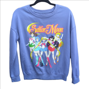 Sailor‎ Moon Womens Shirt XS Blue Sweatshirt Anime Pullover